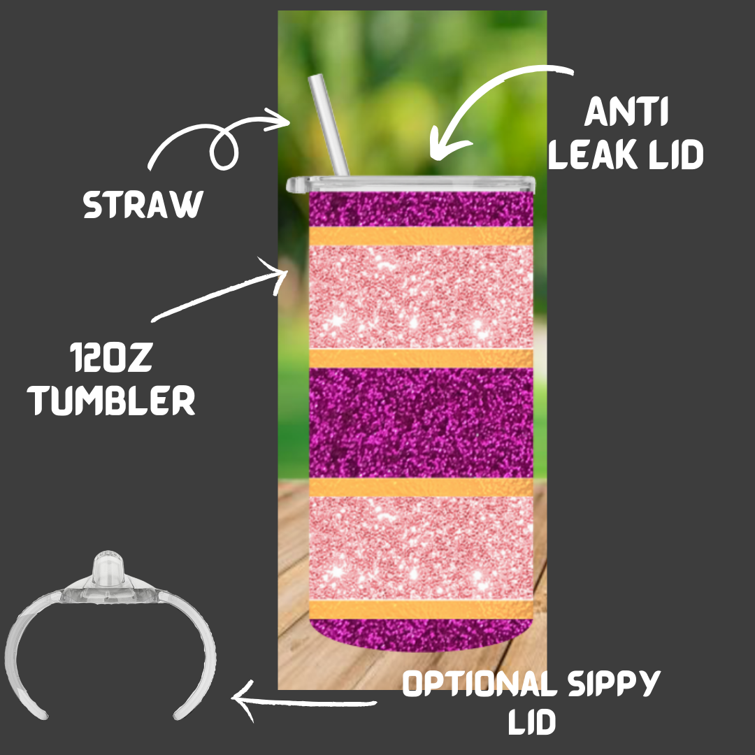 Pink Glitter 12oz Tumbler