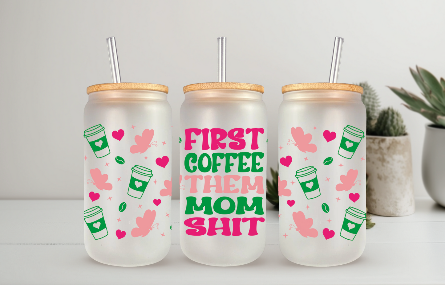 First Coffee 16oz Libbey