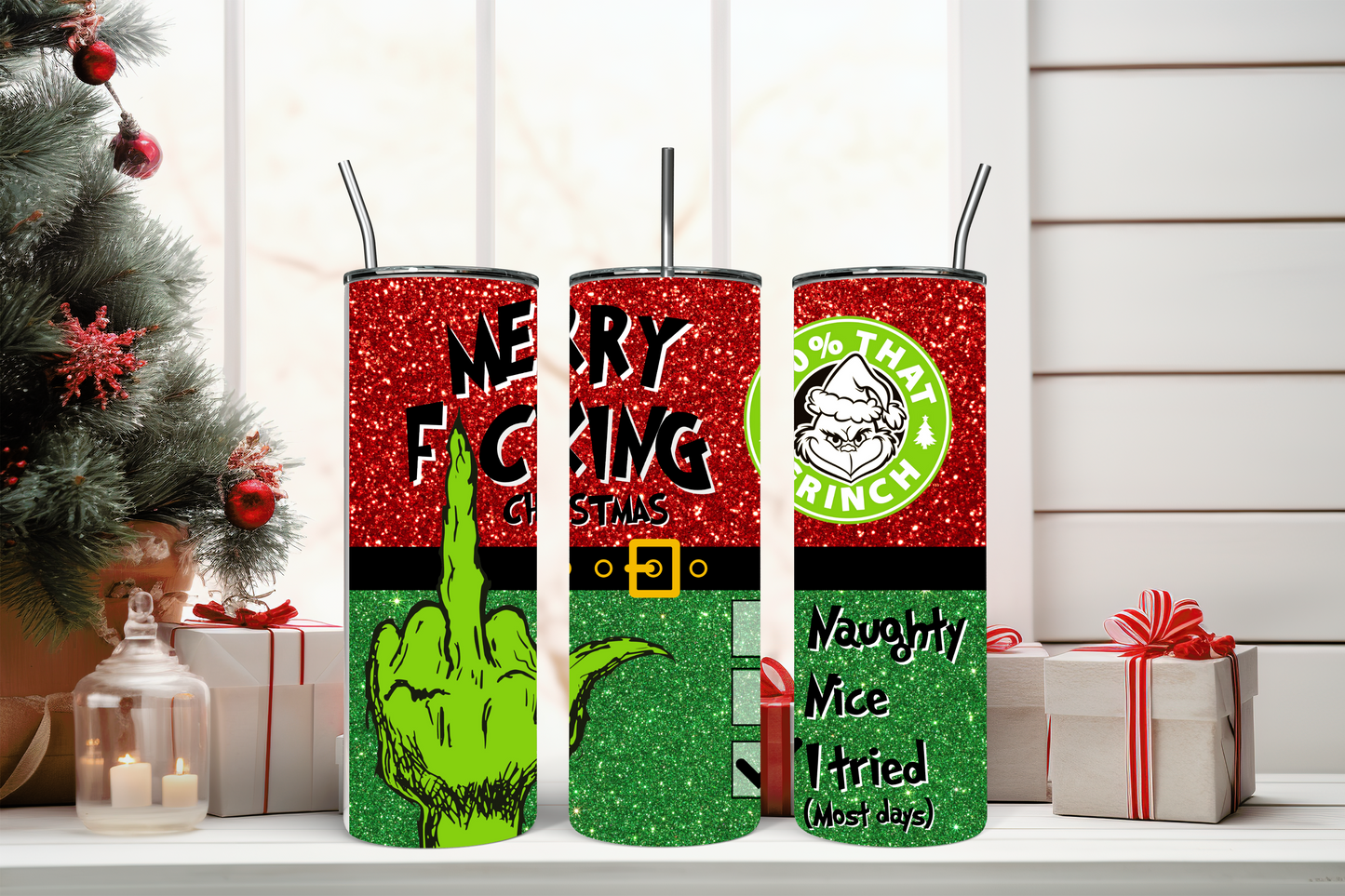 Merry F-g Christmas 20oz Tumbler