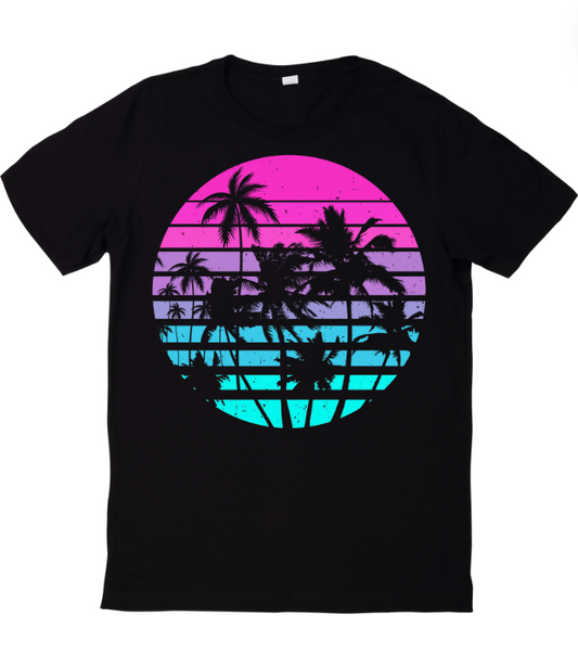 Retro Palm Trees Tshirt