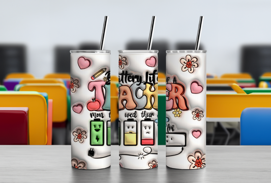 Teacher Battery Life 20oz Tumbler